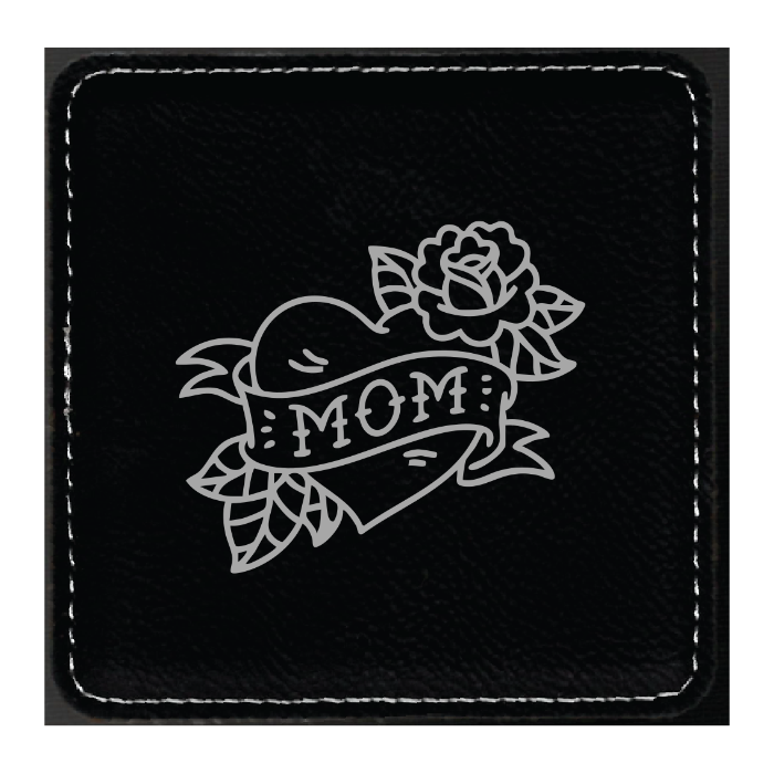 Black Leatherette Coaster