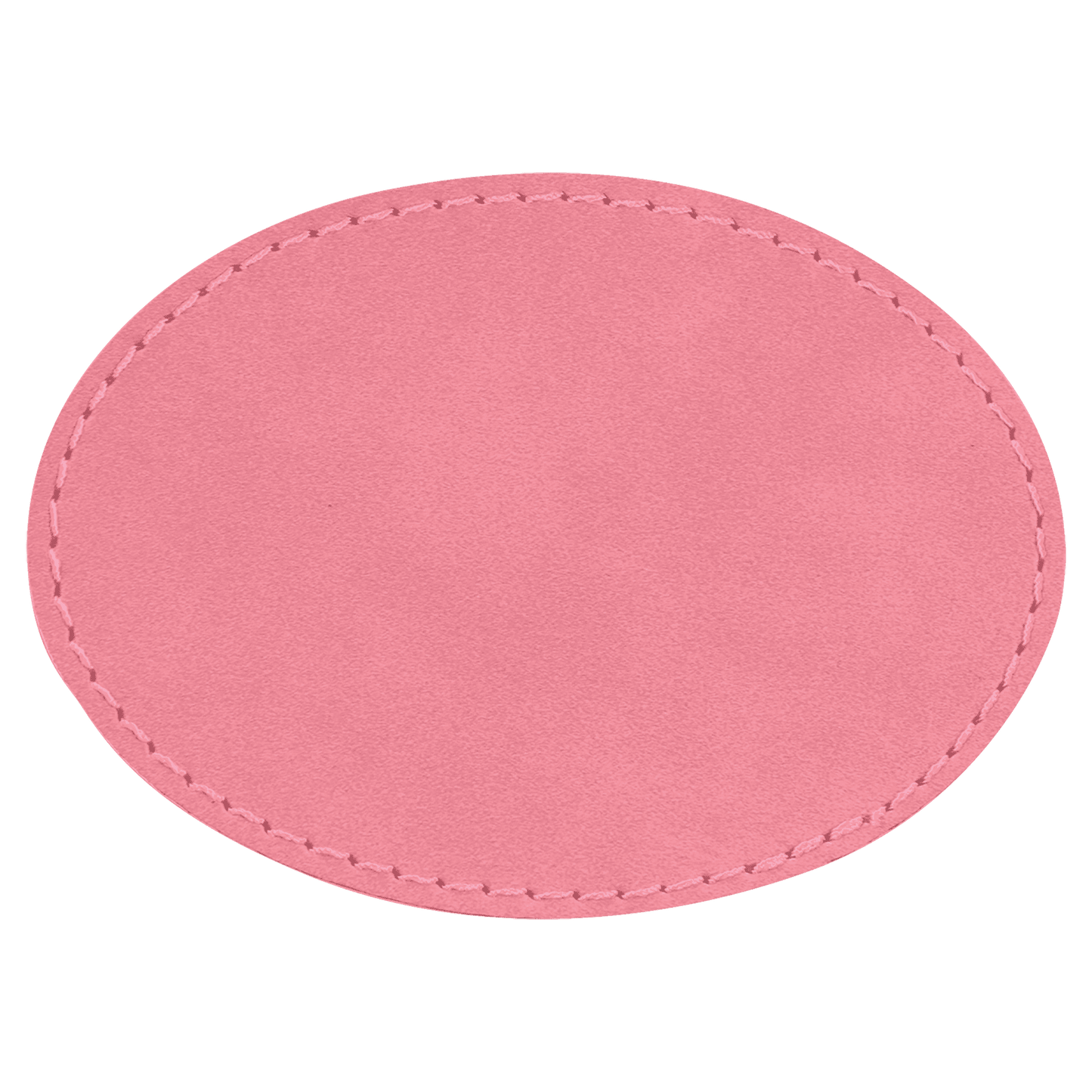 Pink Oval Leatherette Patch.