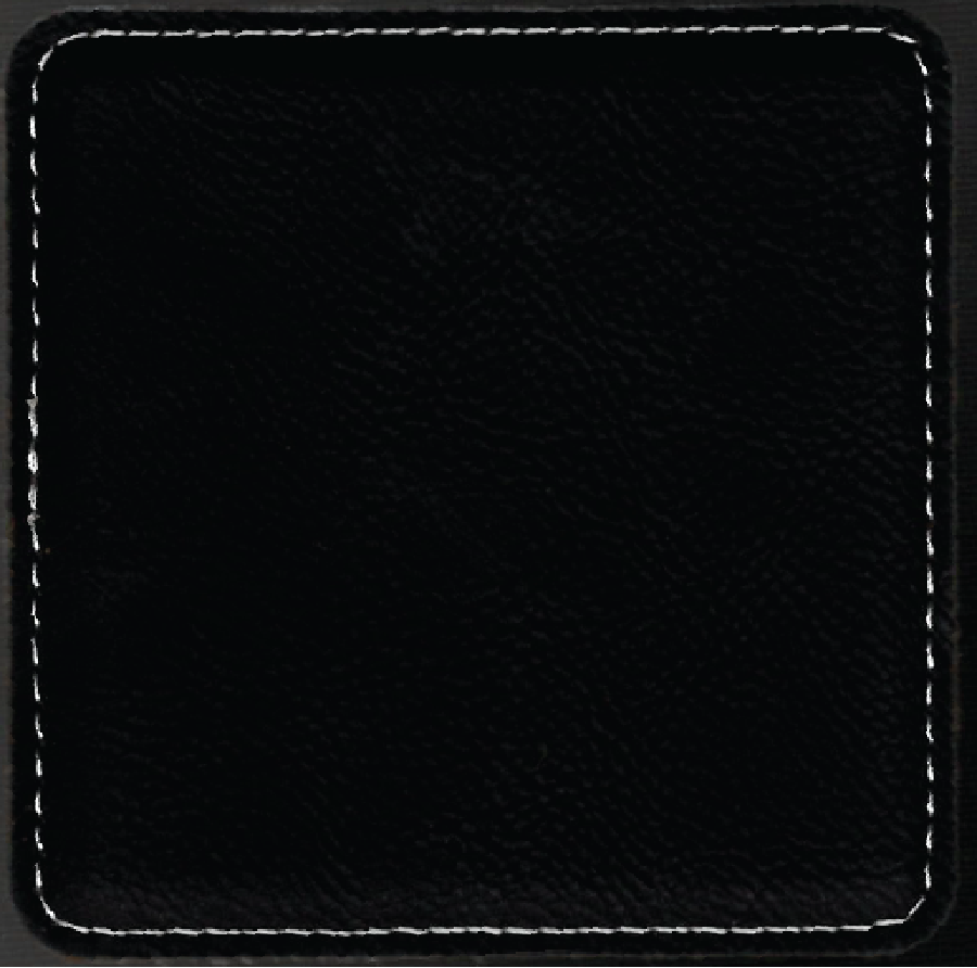 Black Leatherette Coaster