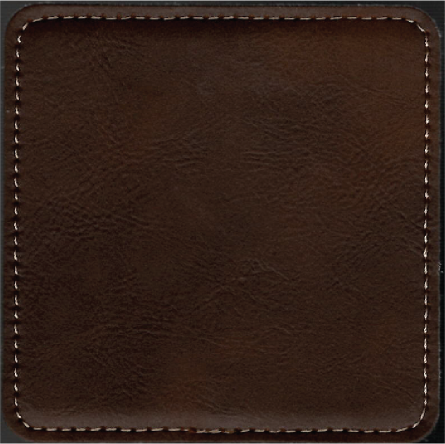 Brown Leatherette Coaster